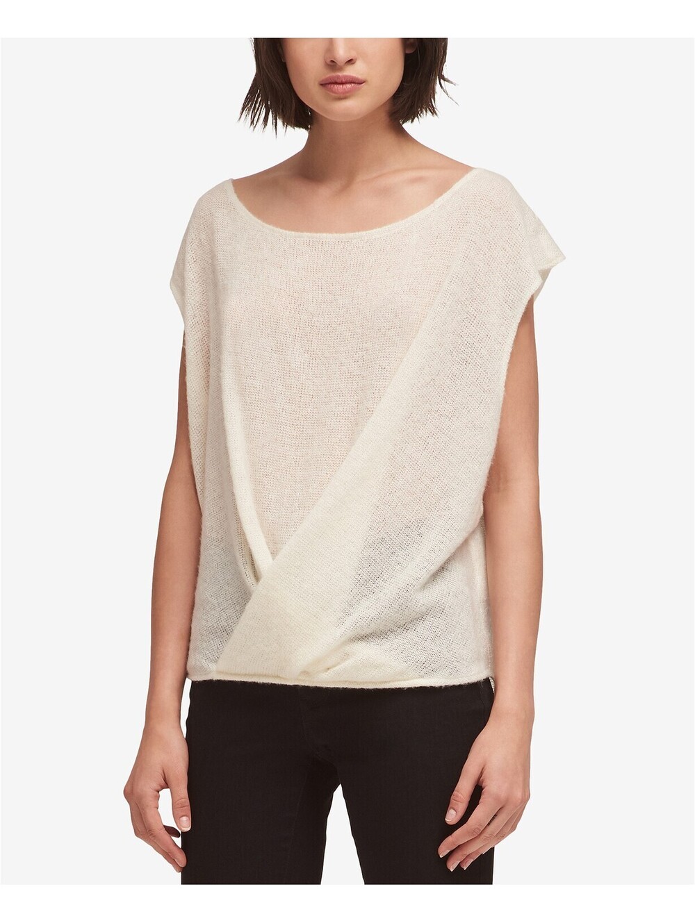 DKNY Womens Drape Front Sweater Size M